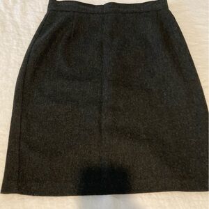 CLOTHES CIRUIT BLACK MIDI WOOL A LINE PENCIL SKIRT LINED  MADE IN USA SIZE 9